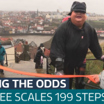 Well done Lucie “Crash Survivor scales Whitby’s 199 Steps”