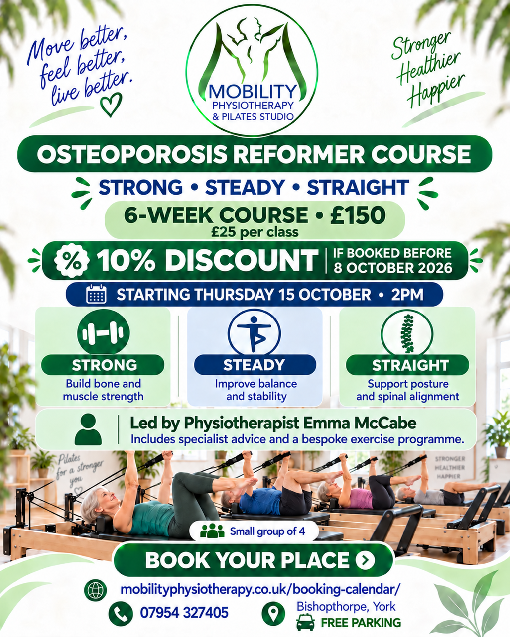 You are currently viewing Osteoporosis Reformer Course at Mobility Physiotherapy & Pilates Studio